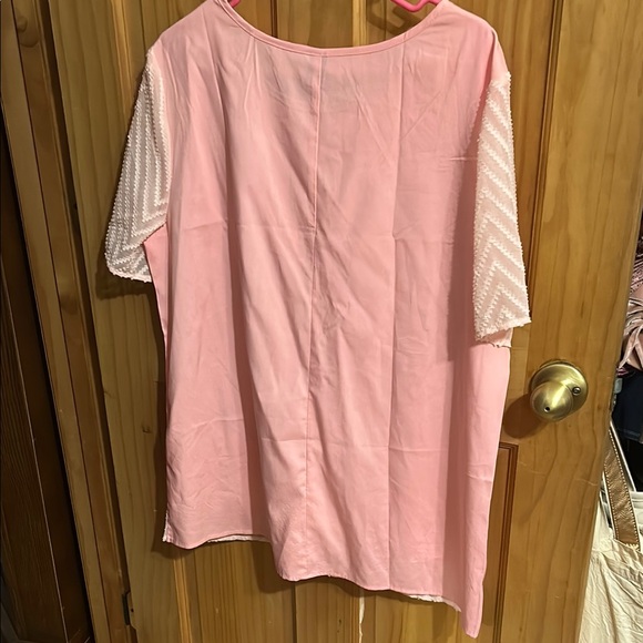 Soft Pink Short Sleeve Oversized Tee ladies - Picture 2 of 7